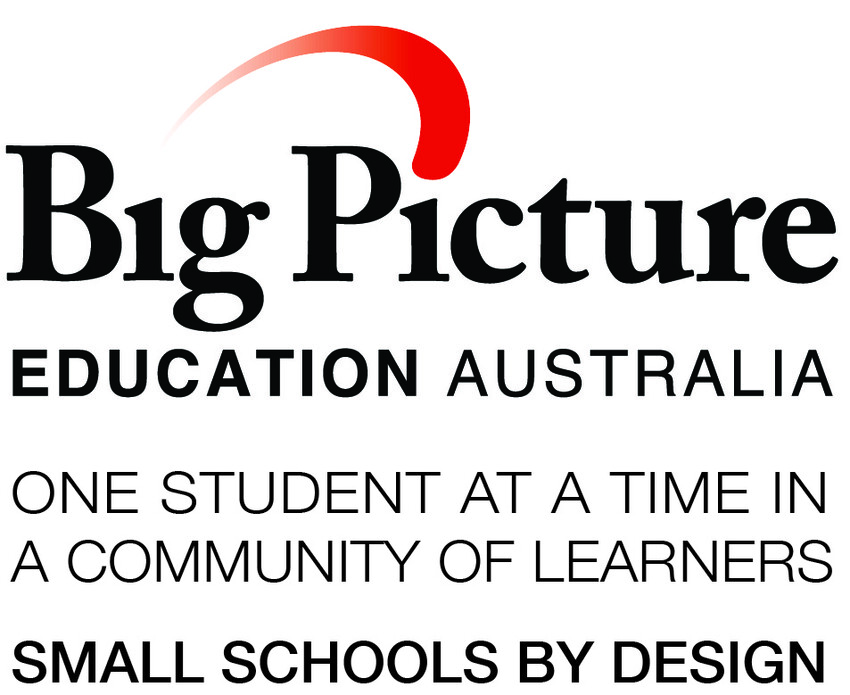 big picture logo, the slogan reads "One Student at a Time in a Community of Learners", there is also another line reading "Small Schools by Design"